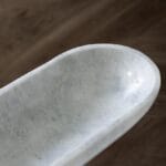 Versatile Serenity Oval Bowl in White Marble for Stylish Decor.