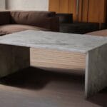 Stria White Marble Coffee Table – Sleek, Timeless Home Decor