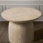 Eminence Travertine Side Table – Luxury Stone Design